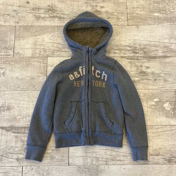 Abercrombie Kids Sherpa Lined Heavy Hoodie Sweatshirt‎ Jacket Boy’s Size S